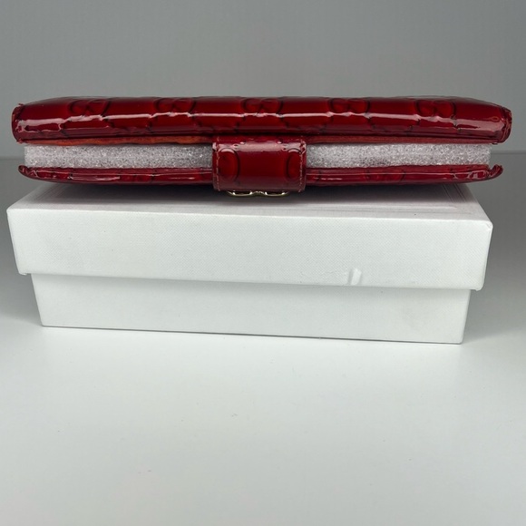 ♥️Gucci Red Patent Leather Guccisima Long Wallet | PRELOVED♥️ - Picture 5 of 12